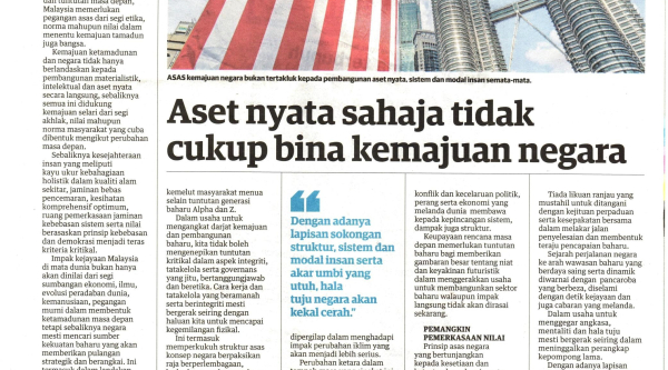 Aset nyata sahaja tidak cukup bina kemajuan negara