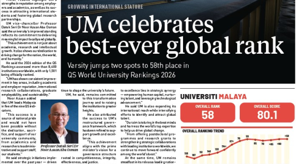 UM Celebrates Best Ever Global Rank 